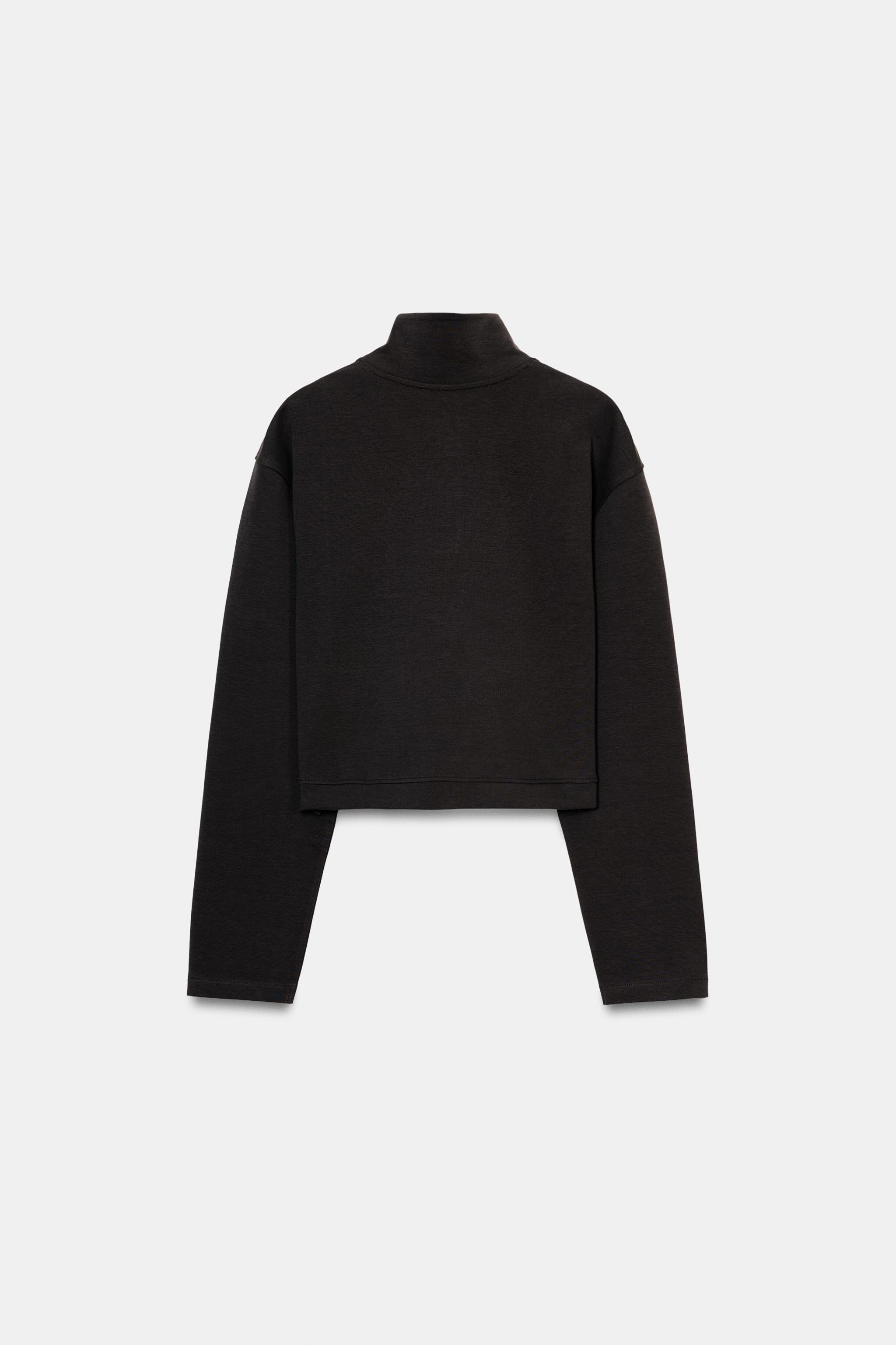 INTERLOCK SWEATSHIRT WITH POCKET - Brown | ZARA South Africa