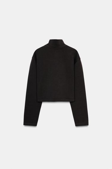 INTERLOCK POLO SWEATSHIRT - Dark charcoal grey by Zara - Image 2