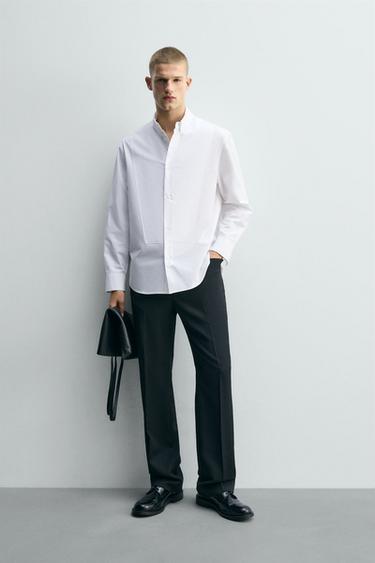 قميص SLIM FIT ببييّه - أبيض by Zara