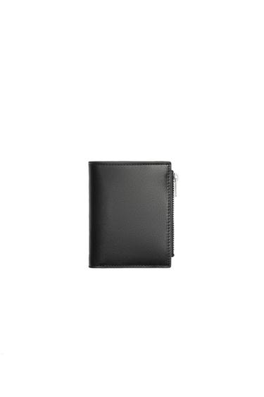 CARTERA DE PELL - Negre de Zara