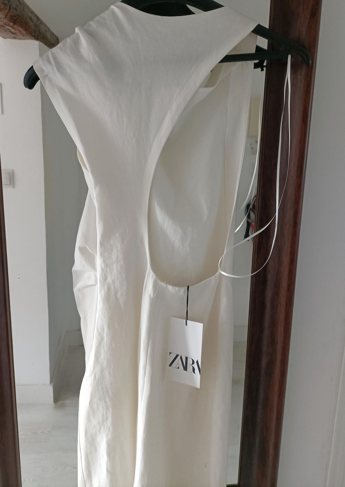 LINEN BLEND KNOT DRESS ZW COLLECTION - Image 4