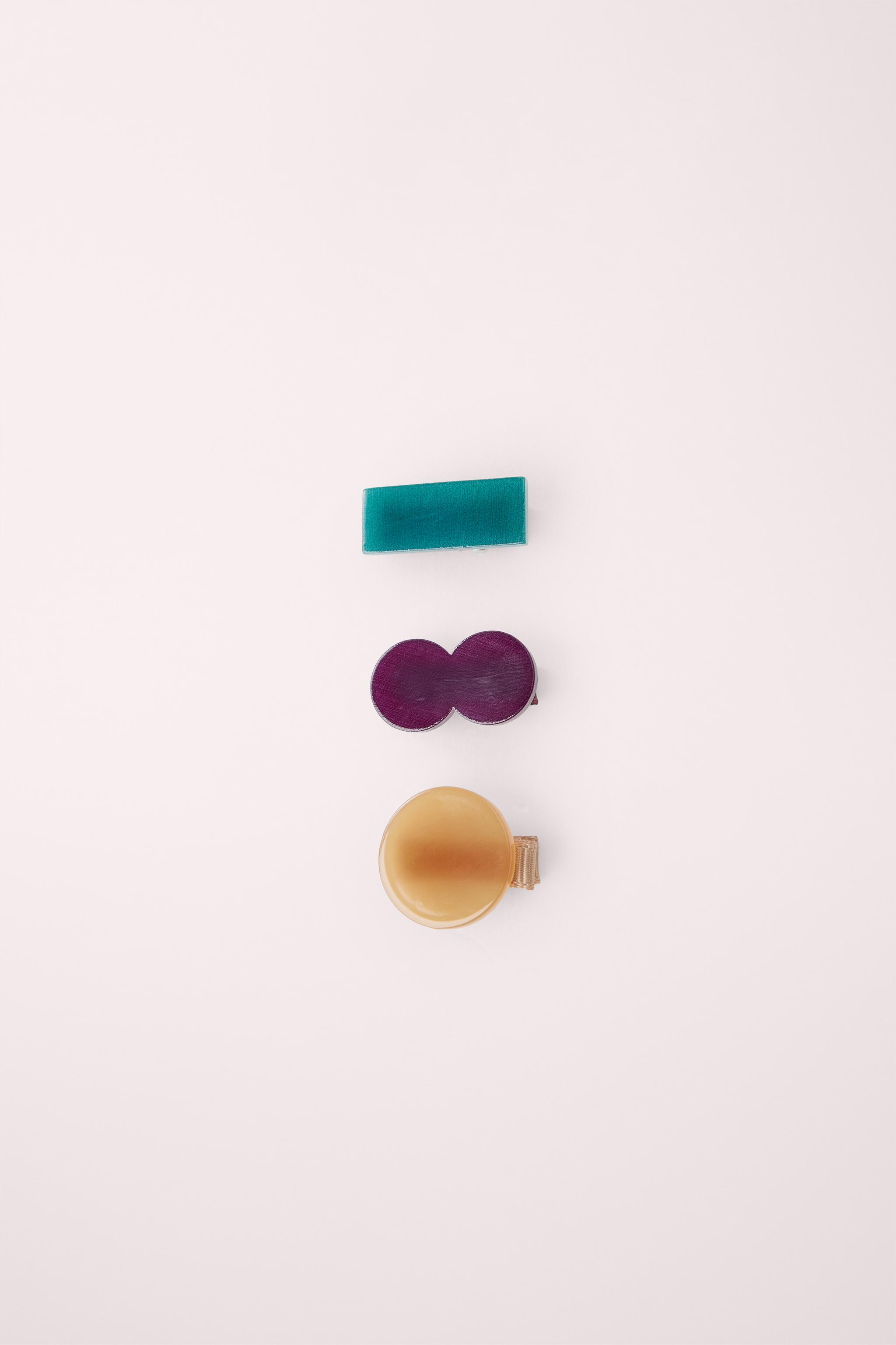 PACK TRES PINZAS FORMAS CREATED BY CARAMEL LONDON X ZARA