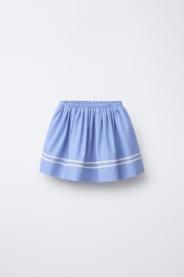 JUPE-SHORT ONDULINE - Bleu indigo de Zara - Image 1
