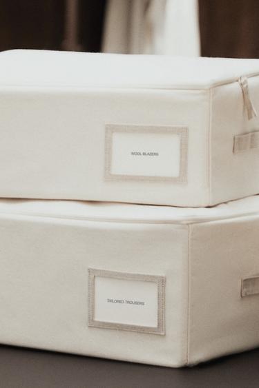 LARGE WARDROBE ORGANIZER BOX — Ecru 1