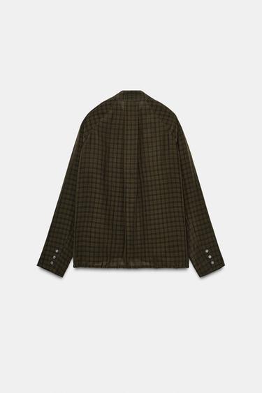 CHEMISE À CARREAUX ZW COLLECTION - Vert de Zara - Image 6