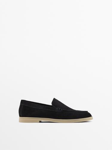 Zara Split leather loafers - Blue