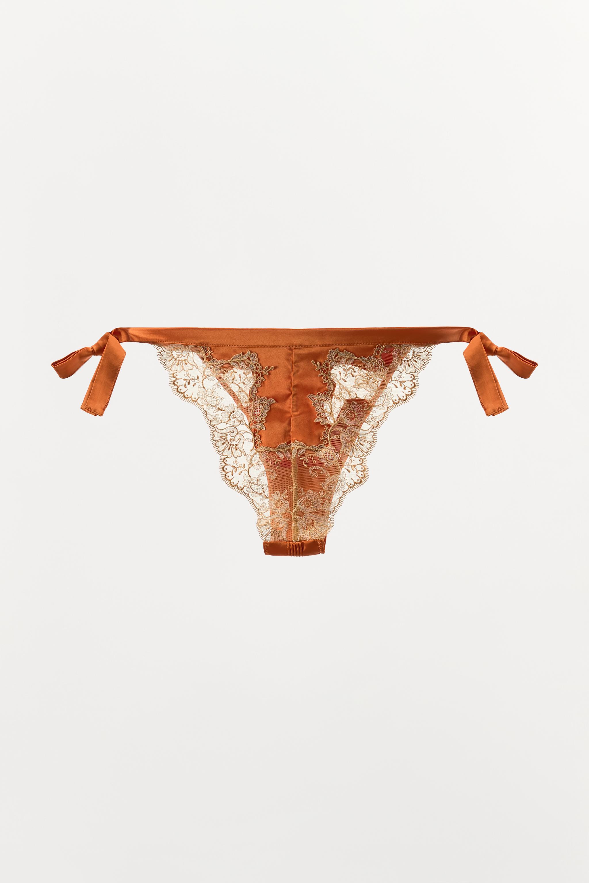 LACE TIE SATIN EFFECT PANTIES