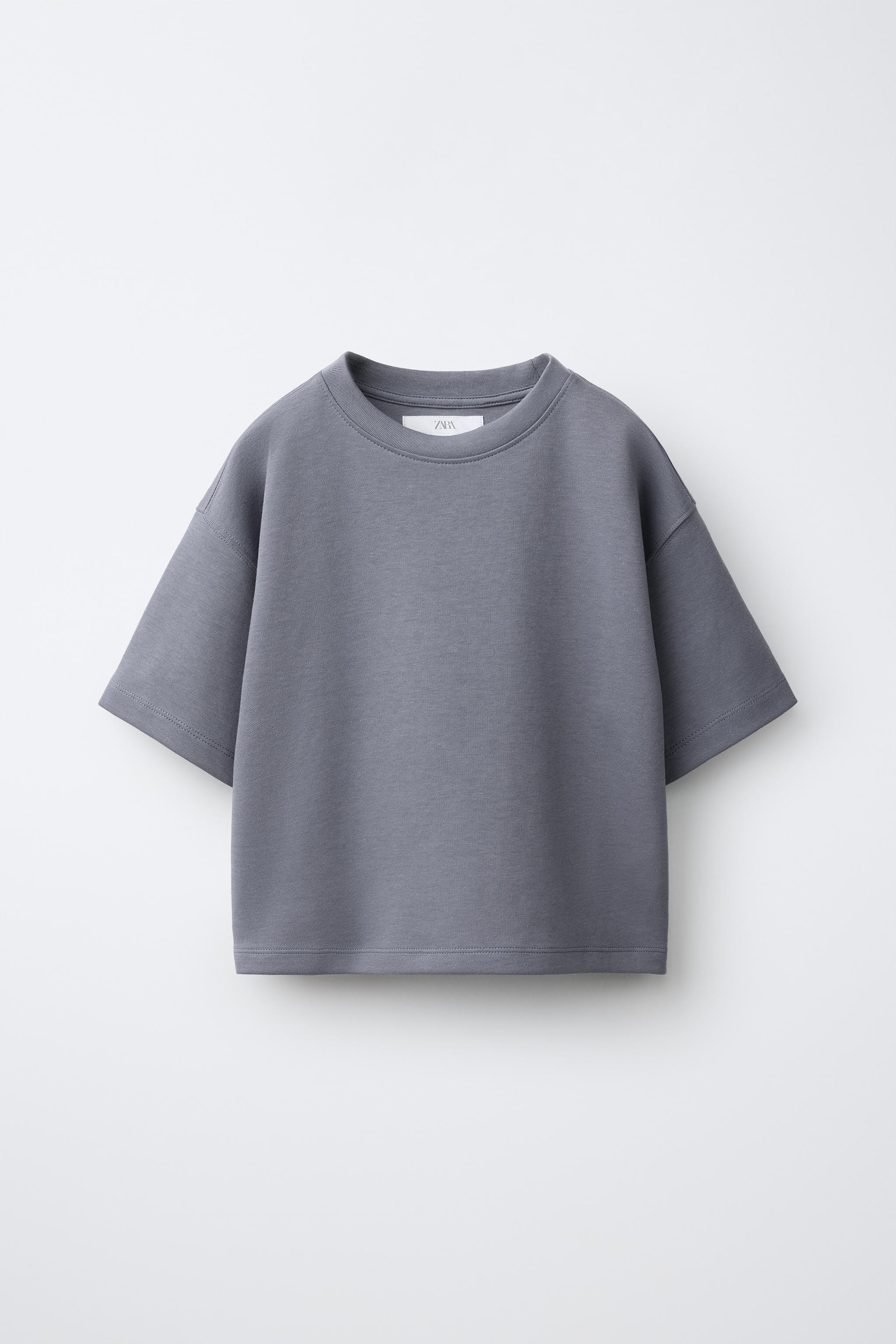 Детские футболки Zara INTERLOCK PLAIN T-SHIRT