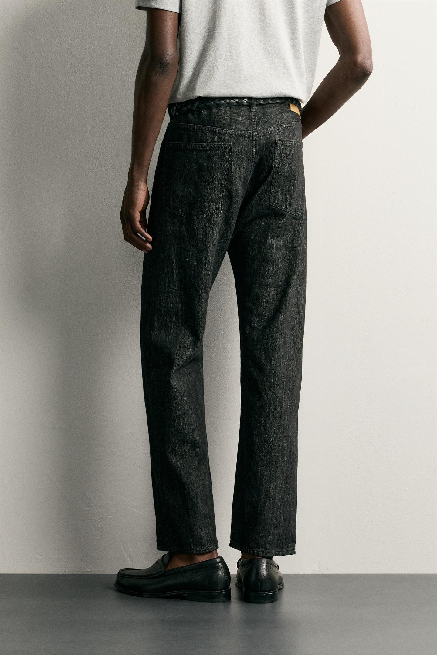 Мужские джинсы Zara Lightweight Regular Fit, цвет: Угольный серый — фото 3