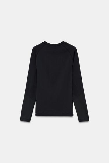 SEAMLESS THERMAL THERMOLITE® CORE SKI COLLECTION TOP - Black by Zara