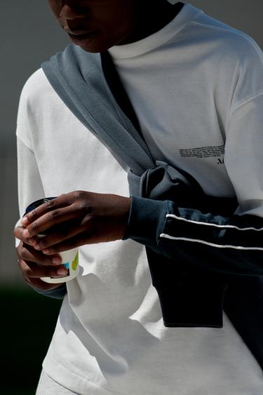 SPORTY LAYERED-SLEEVE T-SHIRT — White 3