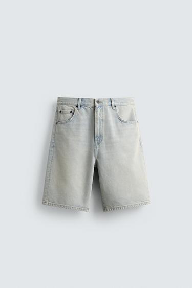 ДЖИНСОВЫЕ ШОРТЫ RELAXED FIT — ГОЛУБОЙ от Zara