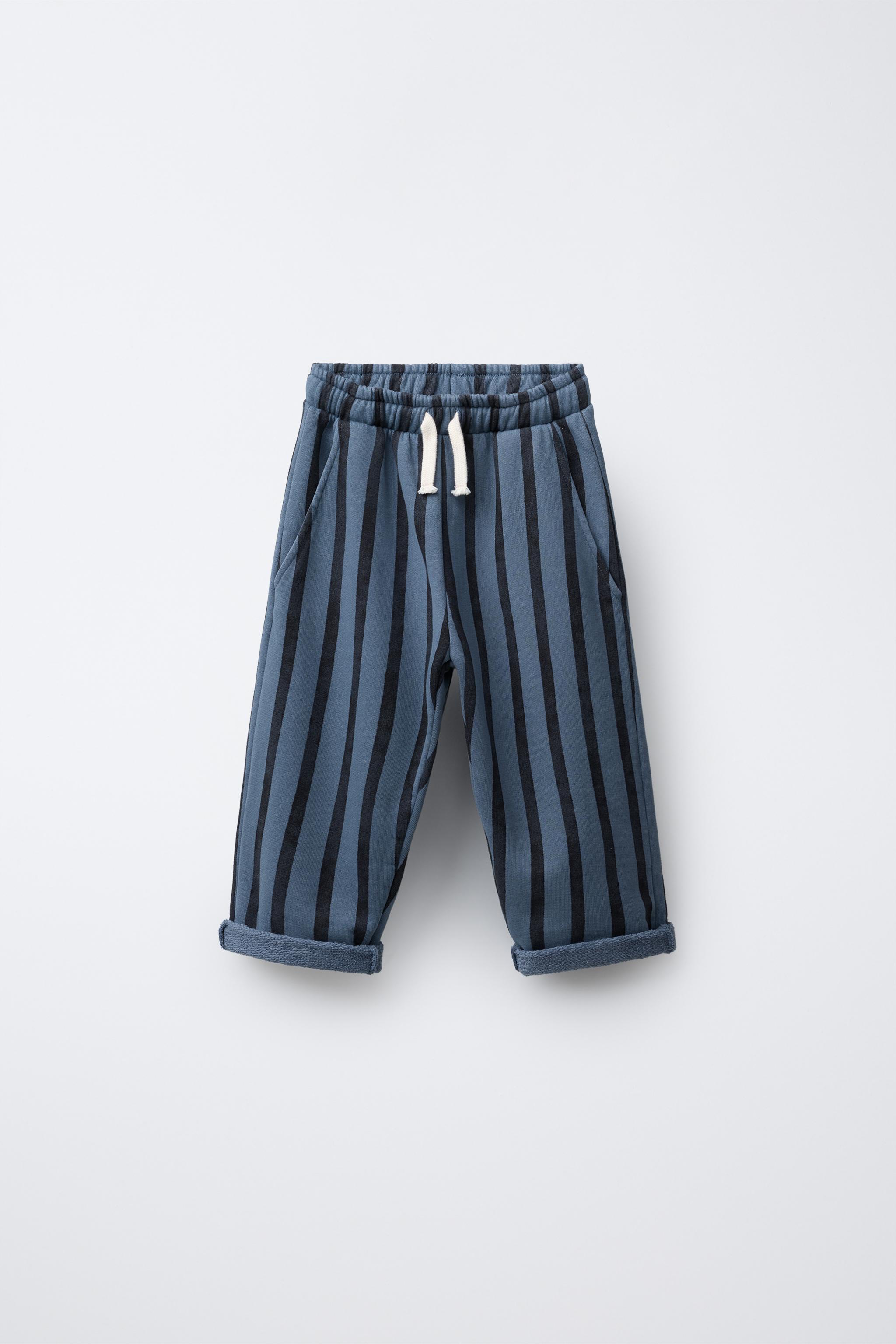 ☆ドイツ発*ZARA*新作*ラスティックパンツ/STRIPE☆ ZARA】ラスティックストレートパンツ 1058/162/064 (ZARA/パンツ