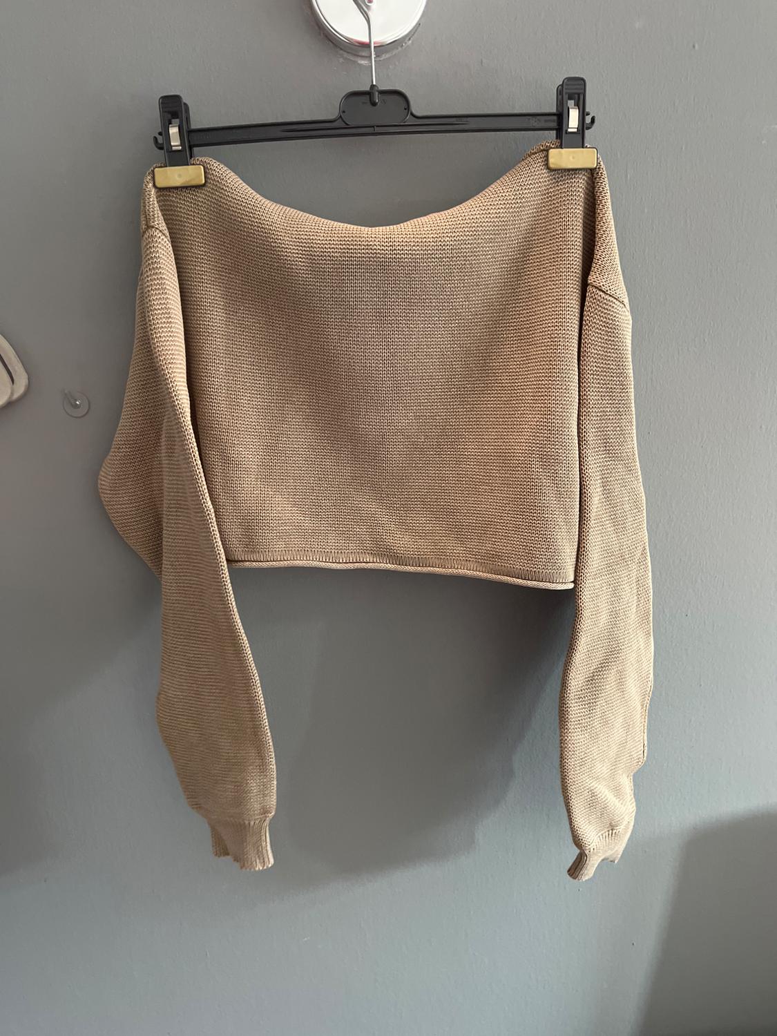 ACID WASH KNIT CROPPED SWEATER - Image 5
