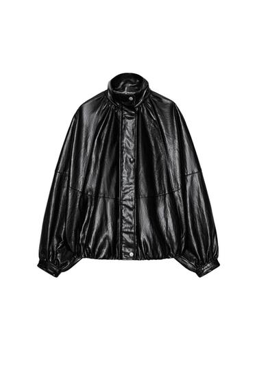 ΜΠΟΥΦΑΝ BOMBER ΜΕ ΥΦΗ ΔΕΡΜΑΤΟΣ ZW COLLECTION