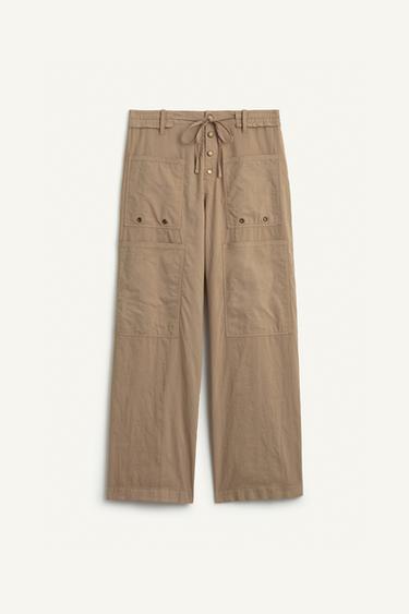 CALÇA SNAPS - Cru da Zara