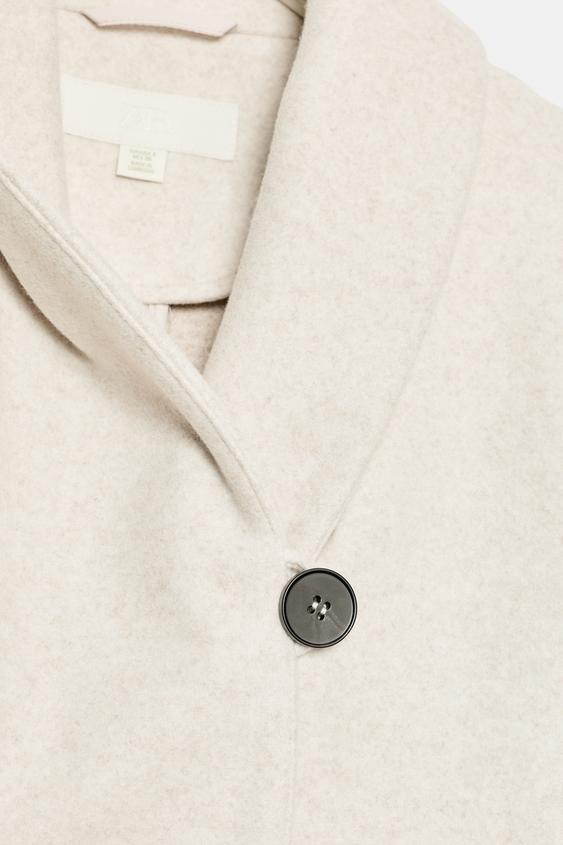 SOFT BELTED COAT - Ecru by Zara - Image 10