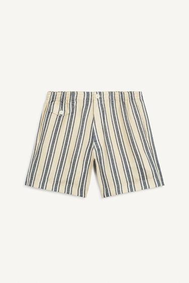 STRPD SHRT - Ecru / Blue by Zara