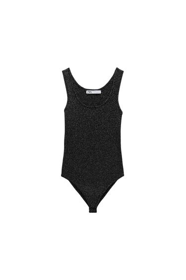 KNIT BODYSUIT WITH STRAPS