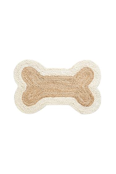 TAPETE YUTE HUESO MASCOTAS - Beige claro de Zara