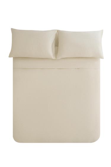 Zara FADED SATEEN DUVET COVER (300 THREAD COUNT) - Vanilla