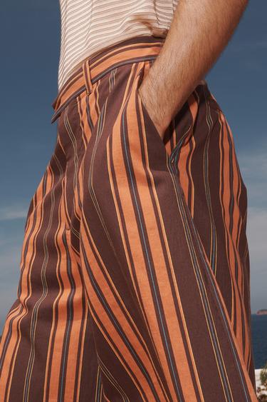 LIMITED EDITION STRIPED SUIT TROUSERS - Orange by Zara - Image 3
