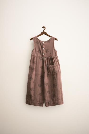 ZARA TIMELESS - FLORAL PRINT JUMPSUIT - Brown by Zara - Image 1