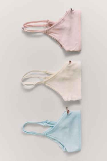 Zara AGES 9-14/ THREE-PACK OF FLORAL TOPS - Multicolored