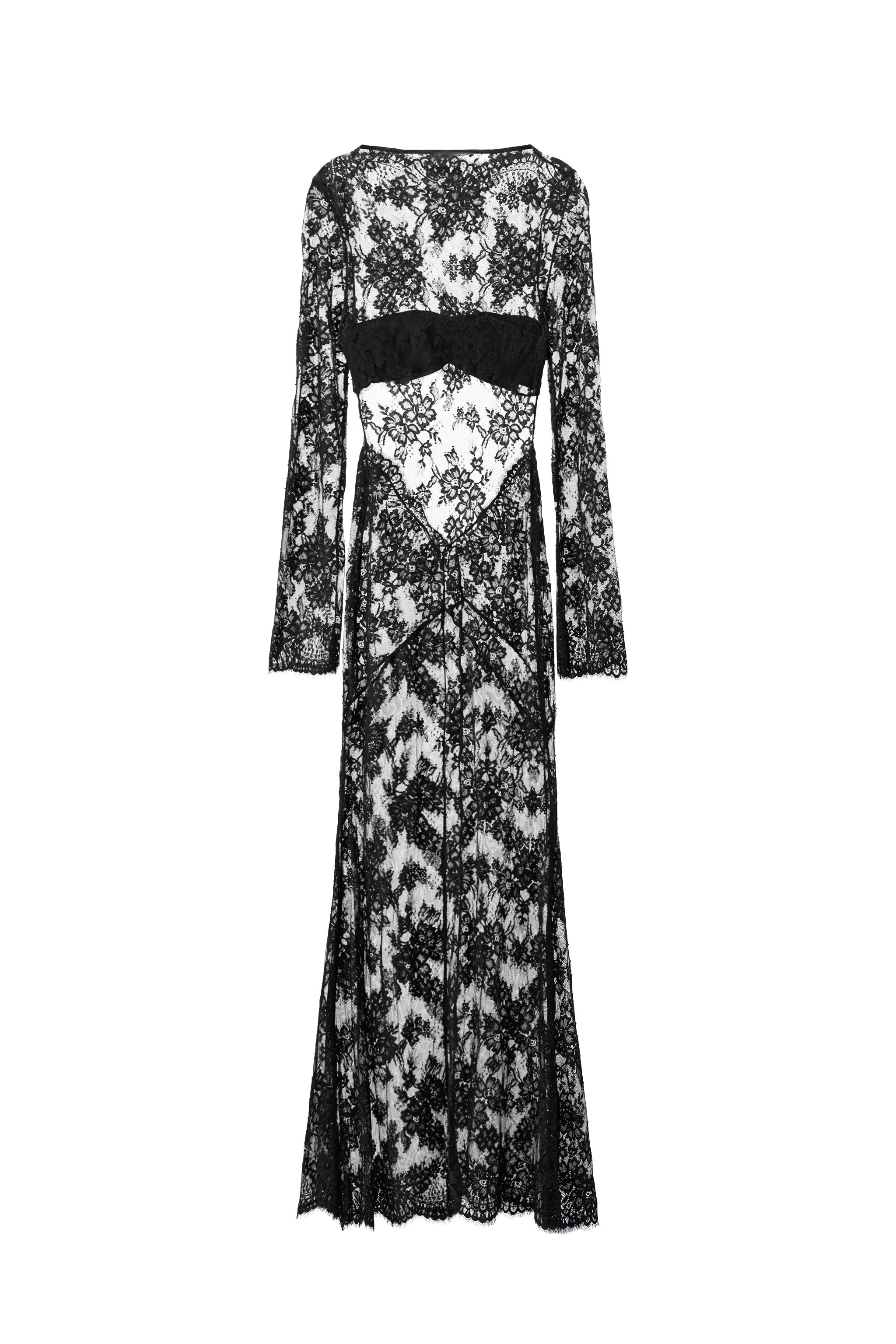knee length dresses for ladies Zara Black Lace Pleated Midi Dress – The Hangout main image 1
