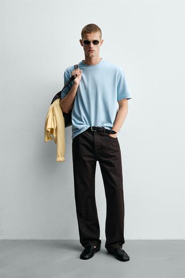 RELAXED FIT INTERLOCK -T-PAITA /04 - Light blue Zaralta