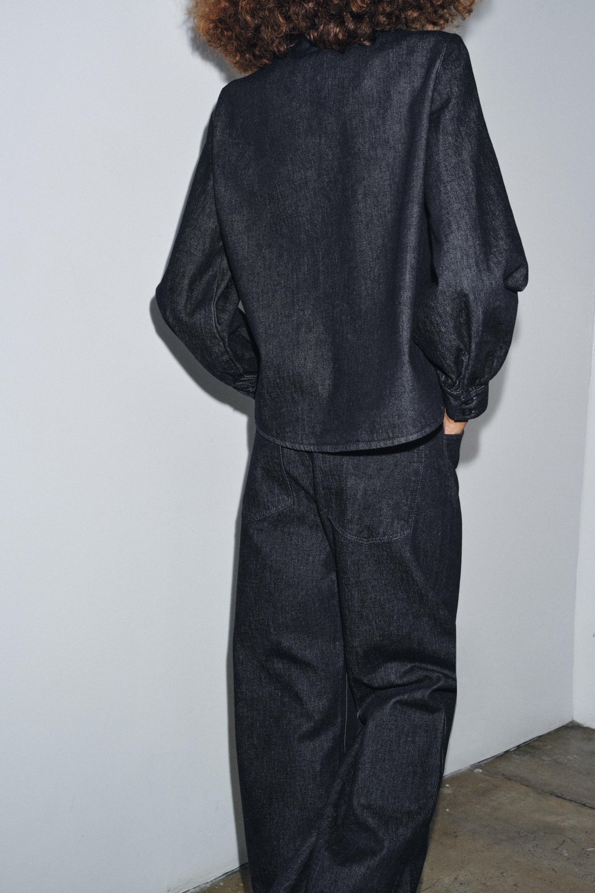 トップス wtf ZW COLLECTION DENIM TIE SHIRT - Blue | ZARA Canada