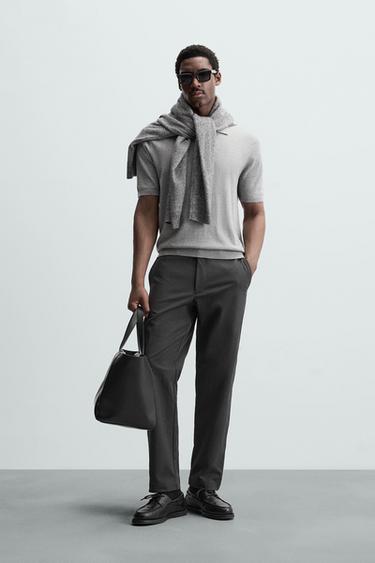Zara QUICK DRY CHINO PANTS - Gray - Image 0