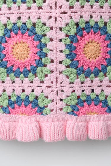 ROBE EN CROCHET AVEC VOLANT - Rose pastel de Zara - Image 3