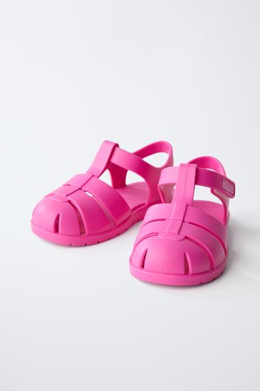 RUBBERISED CAGE SANDALS - Fuchsia by Zara - Image 2