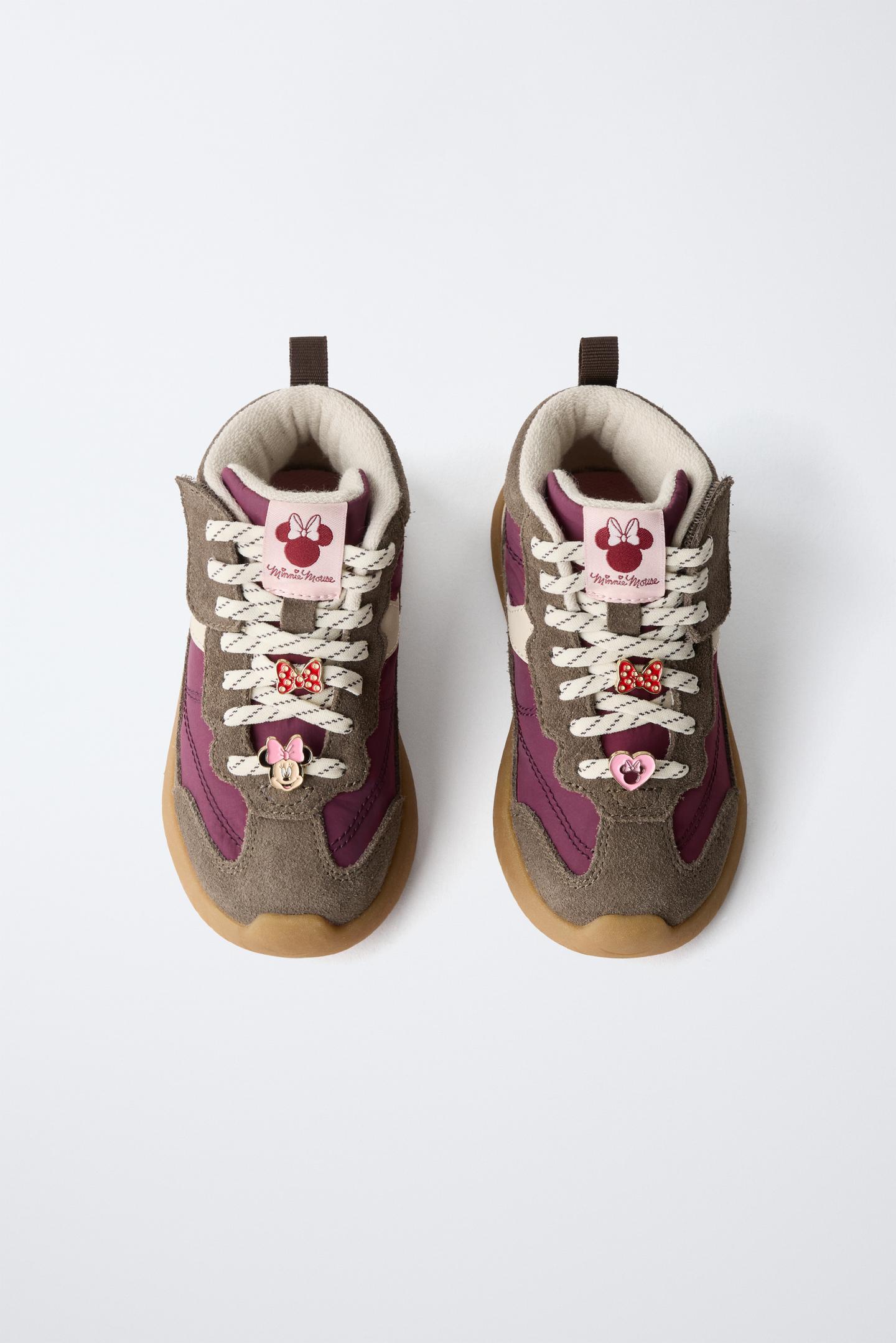 Детские кроссовки Zara Mickey Mouse© Disney High-Top, цвет: Бордовый красный — фото 6