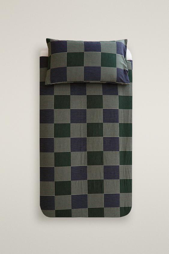 Zaras PÅSLAKAN I BOMULL MED PATCHWORK-DESIGN FÖR BARN - Flerfärgad - Bild 0
