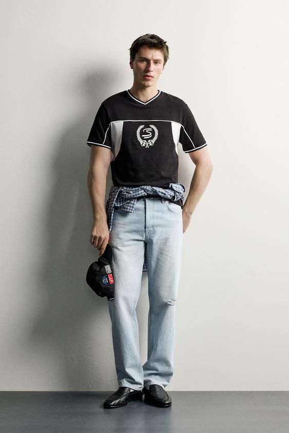 CAMISETA CONTRASTE ESTAMPADOS AYRTON SENNA © SENNA BRANDS - Negro de Zara - Imagen 0