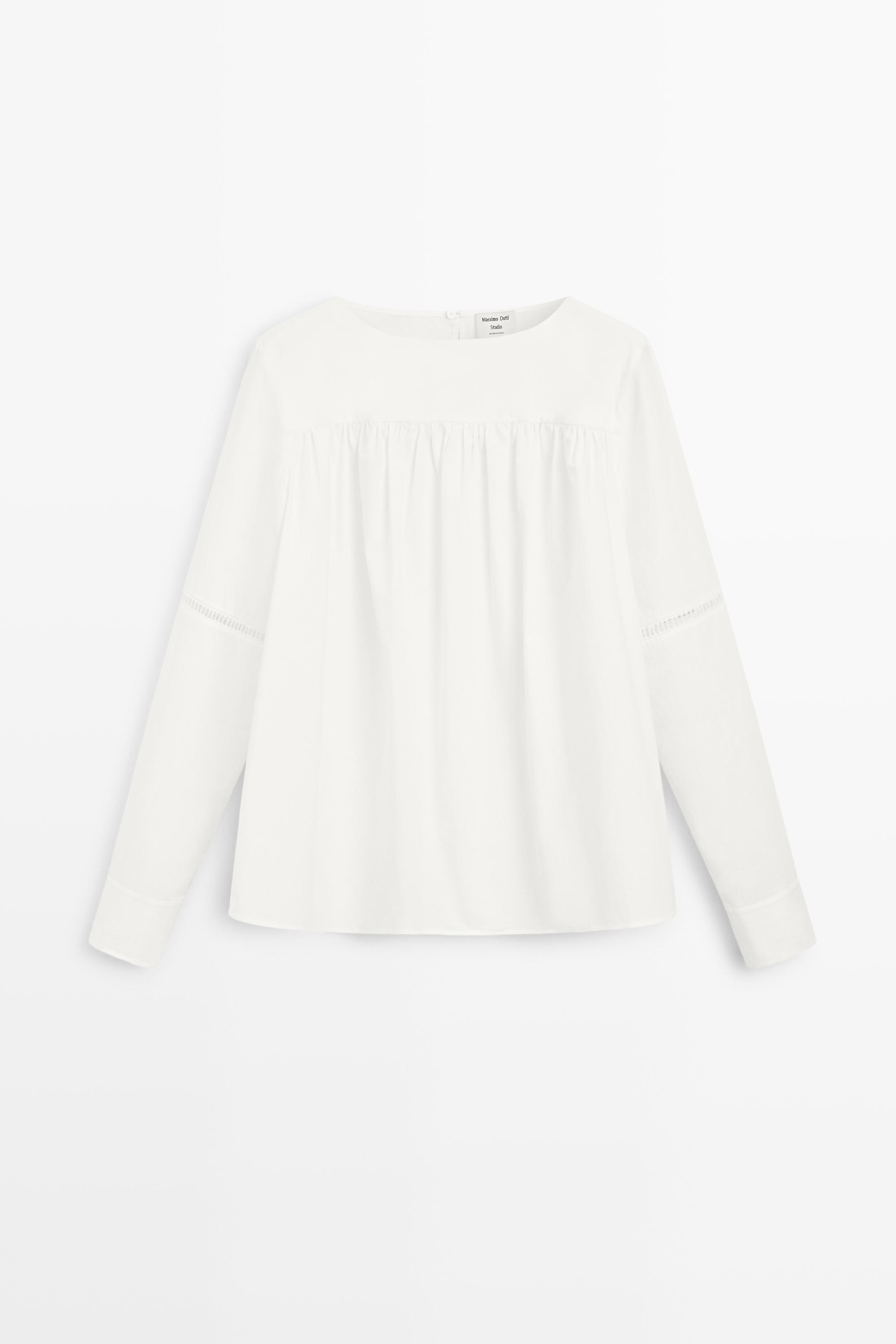 100% Cotton Puffed Sleeve Blouse - STUDIO