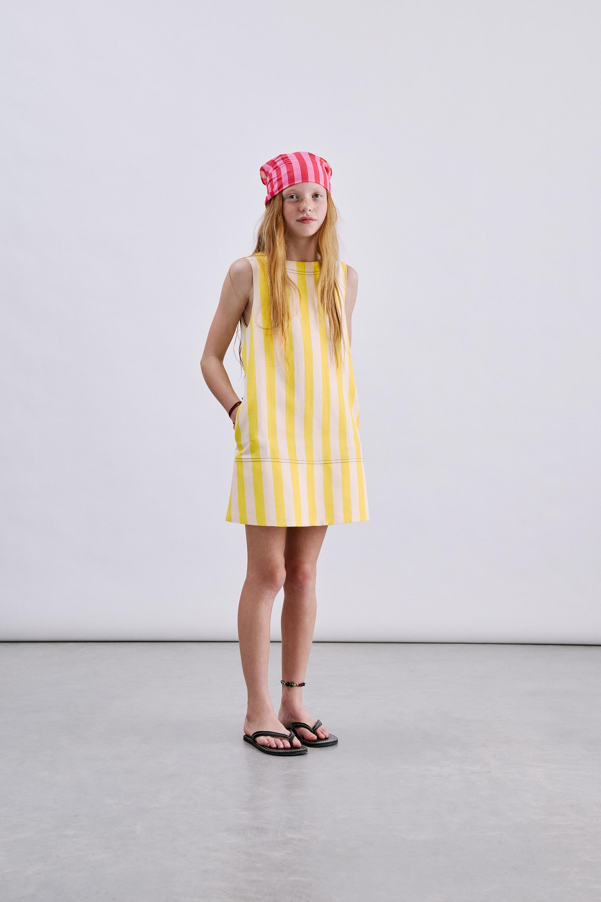 STRIPED BANDANA — Fuchsia