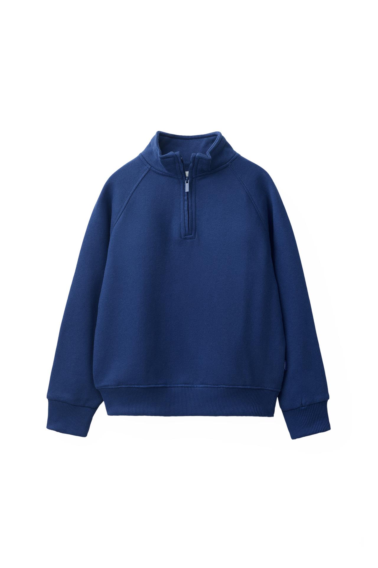 LABEL DETAIL SWEATSHIRT — Bluish