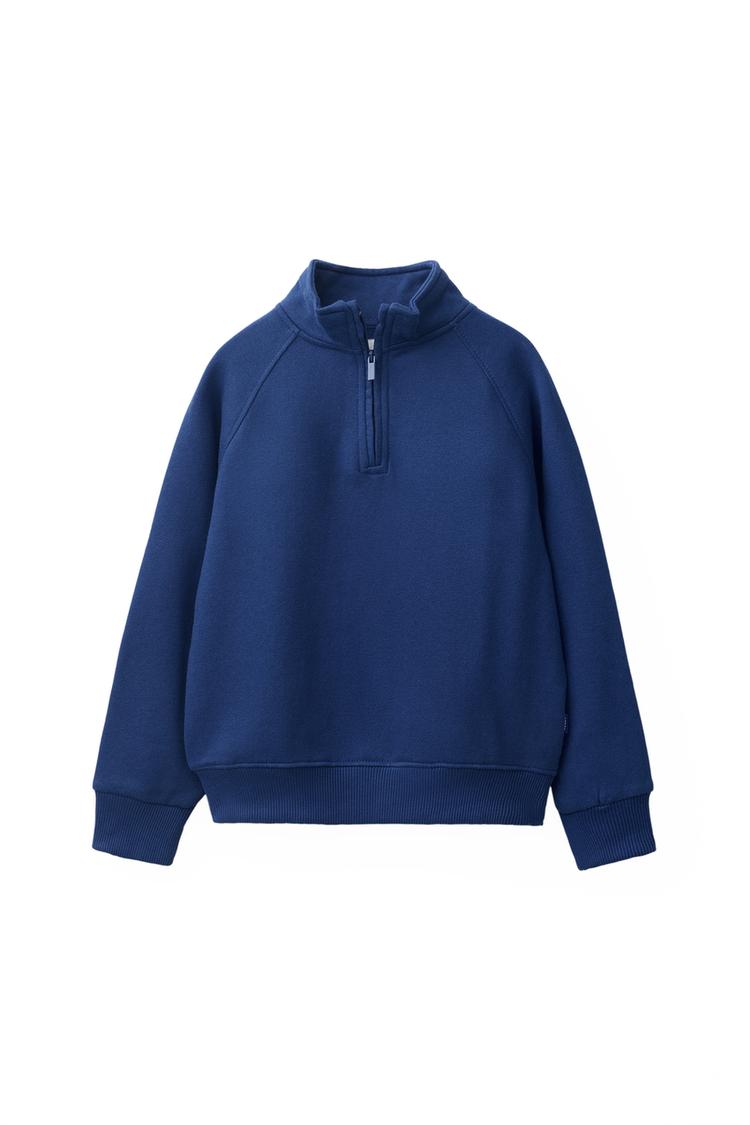 LABEL DETAIL SWEATSHIRT — Bluish