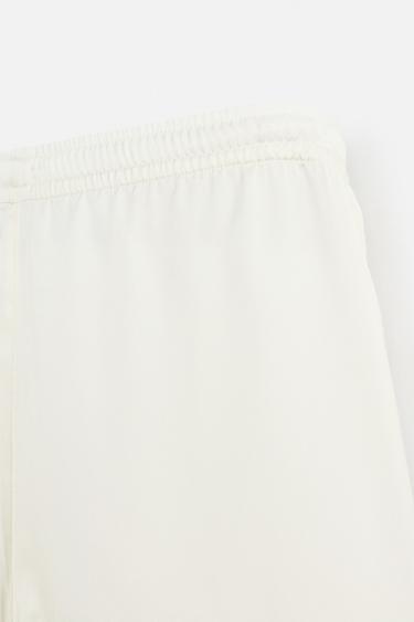 SATIN BERMUDA SHORTS WITH CONTRAST STRIPES - Green by Zara - Image 8