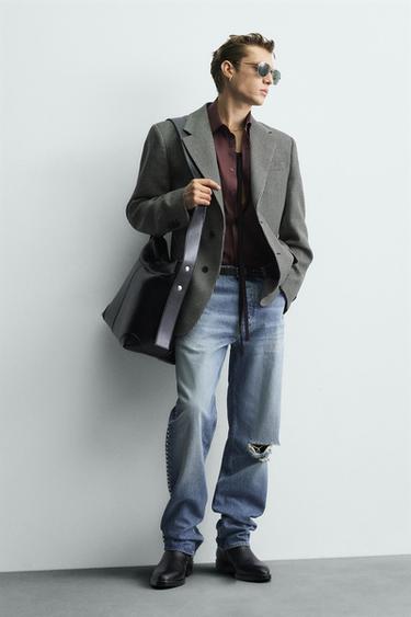 BOLSO SHOPPER PESPUNTES - Negro de Zara