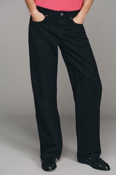 JEANS Z1975 REGULAR TIRO ALTO LONG LENGTH - Negro de Zara