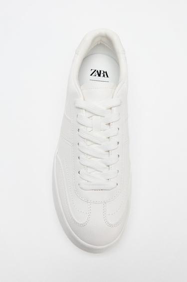PLATFORM TRAINERS WITH TRACK SOLE - White by Zara