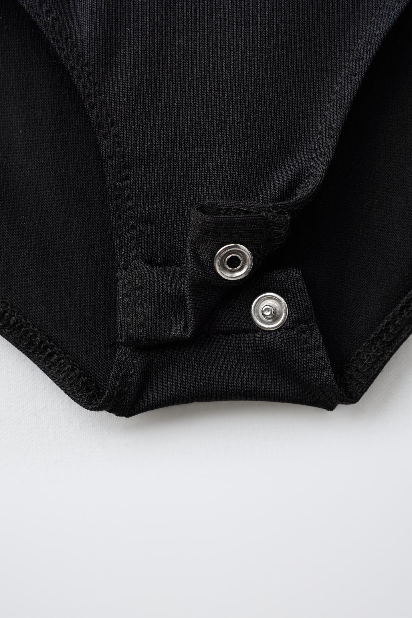 Боди Polyamide для детей, длинный рукав — Zara, цвет: Чёрный — фото 4