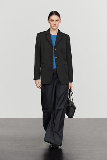 Zara 100% cold wool blazer - Black - Image 0