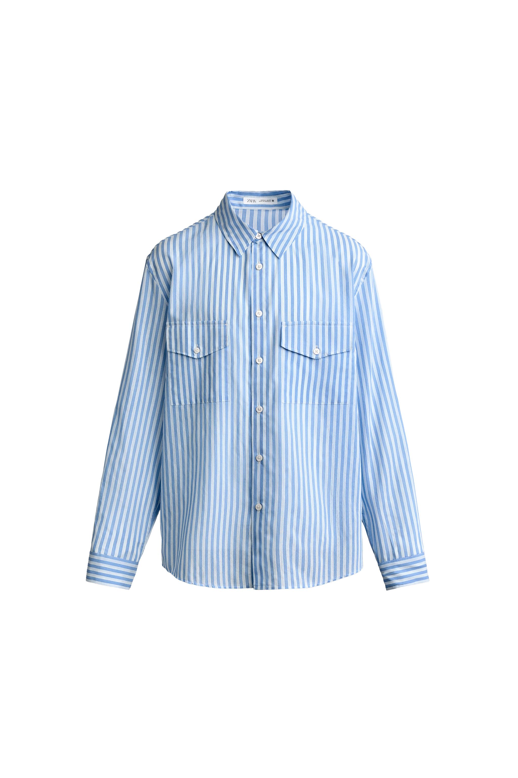 CAMISA FLUIDA RAYAS BOLSILLOS