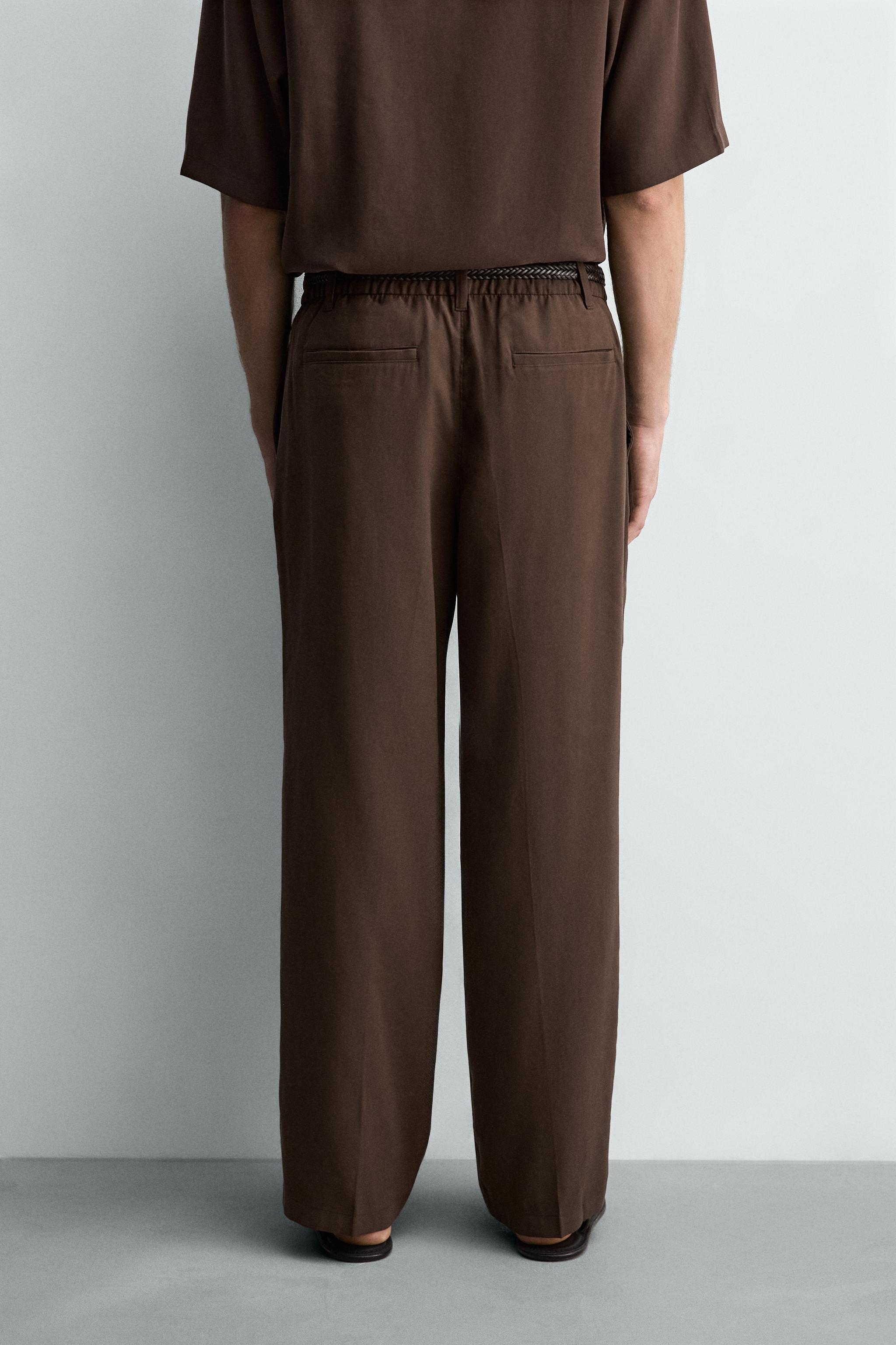 PANTALON FLUIDE COUPE DÉCONTRACTÉE À PLIS