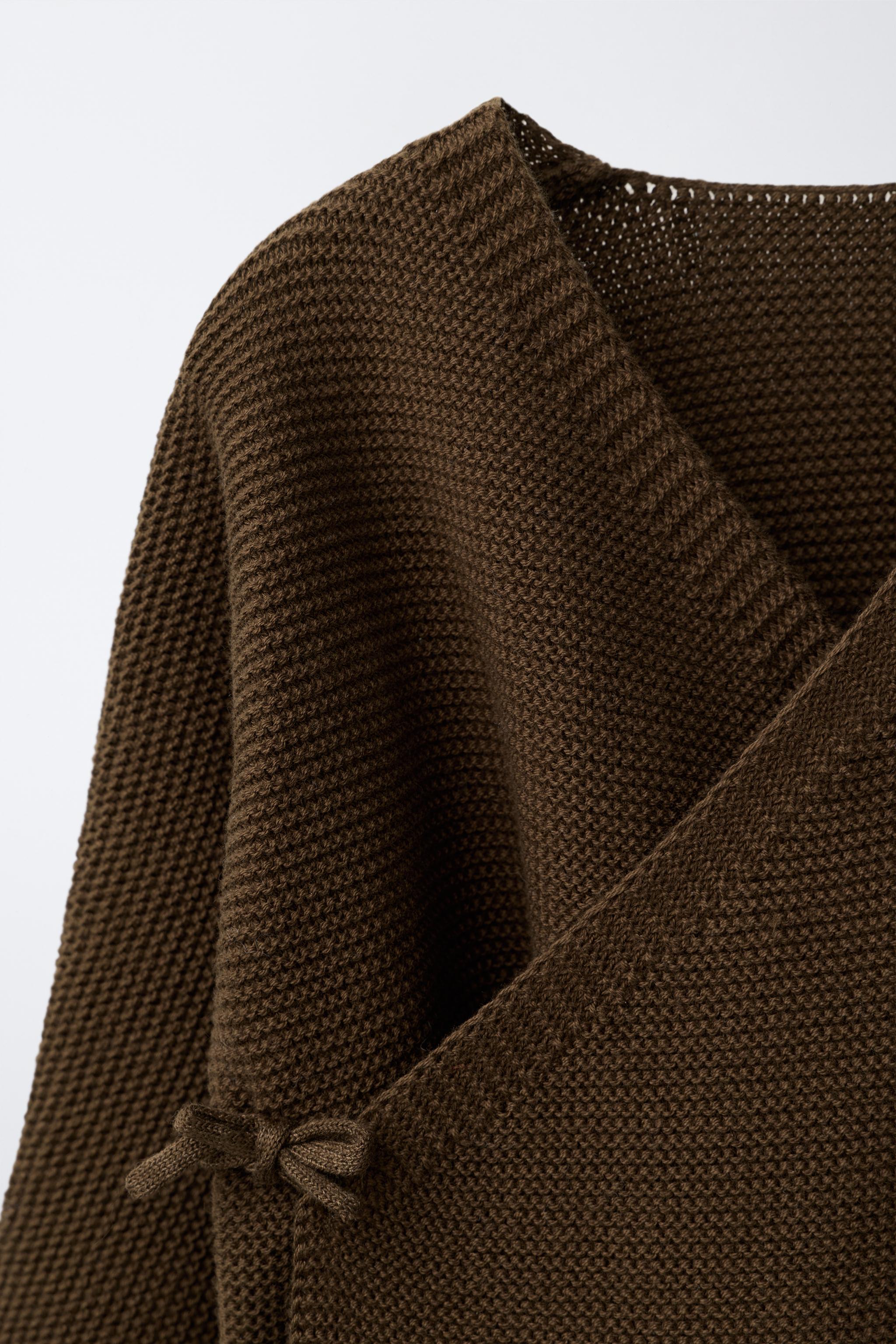 Детские кардиганы Zara WRAPPED KNIT CARDIGAN — фото 4
